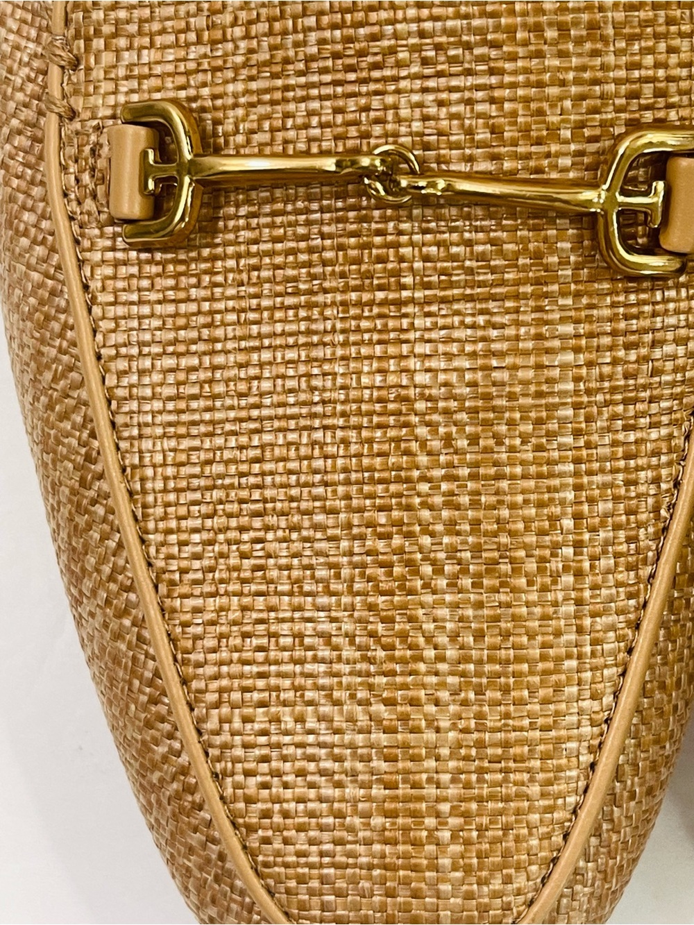 Sam Edelman Linnie Bit Mule Loafer Buff Tan Raffia - Picture 5 of 13